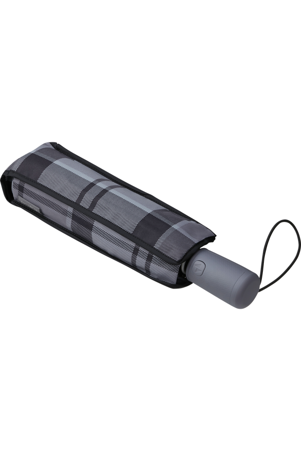 Samsonite Alu Drop S Safe 3 Sect. Auto O/C  Silver Grey Check