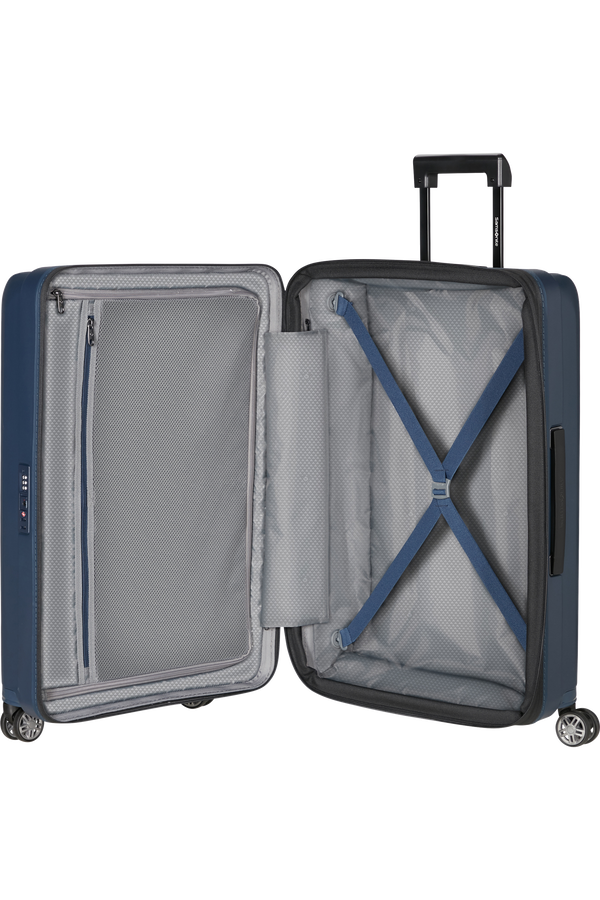 Hi-Fi Valise &agrave; 4 roues 68cm | Samsonite Hi-Fi Spinner 68/25 EXP FL 68cm  Bleu fonc&eacute;