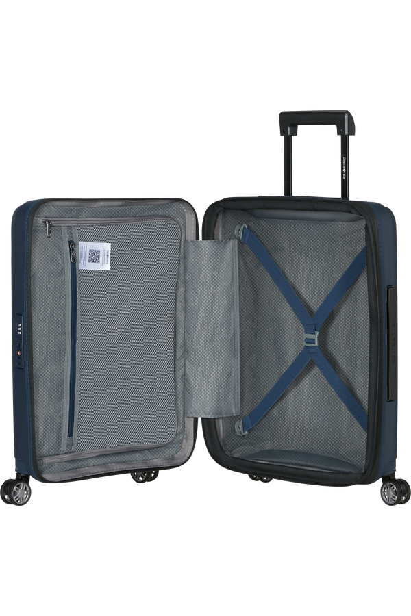 Hi-Fi Valise &agrave; 4 roues 55cm | Samsonite Hi-Fi Spinner 55/20 EXP FL 55cm  Bleu fonc&eacute;