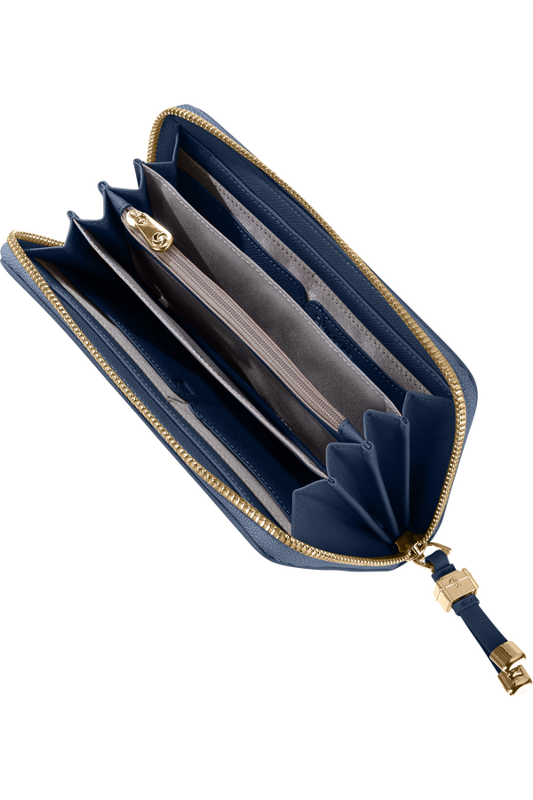 Samsonite Karissa Slg Wallet ZIP Around L  Bleu foncé