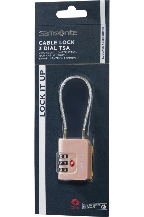 Samsonite Ta Revolution Cablelock 3 dial TSA  Rose