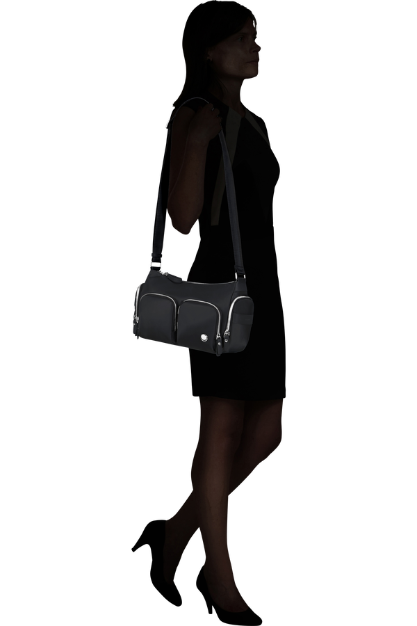 Samsonite Karissa Evo Shoulder Bag Multi Pkt  Noir