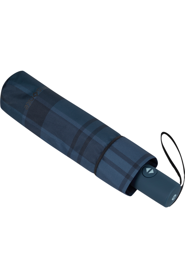 Samsonite Wood Classic S 3 Sect. Auto O/c Short  Check Dark Blue