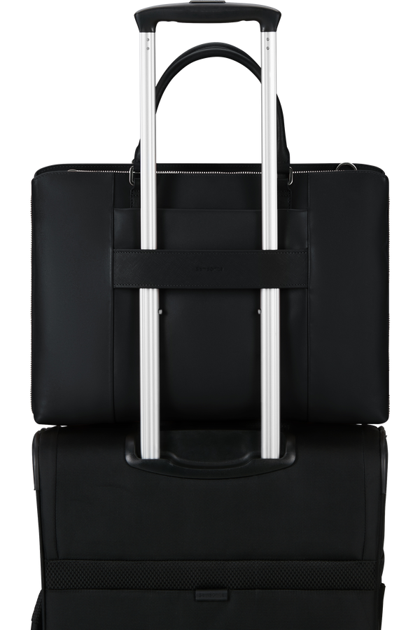 Image Biz Leather Sacoche Ordinateur 15.6" | Samsonite Image Biz Leather Briefcase 15.6'  Noir