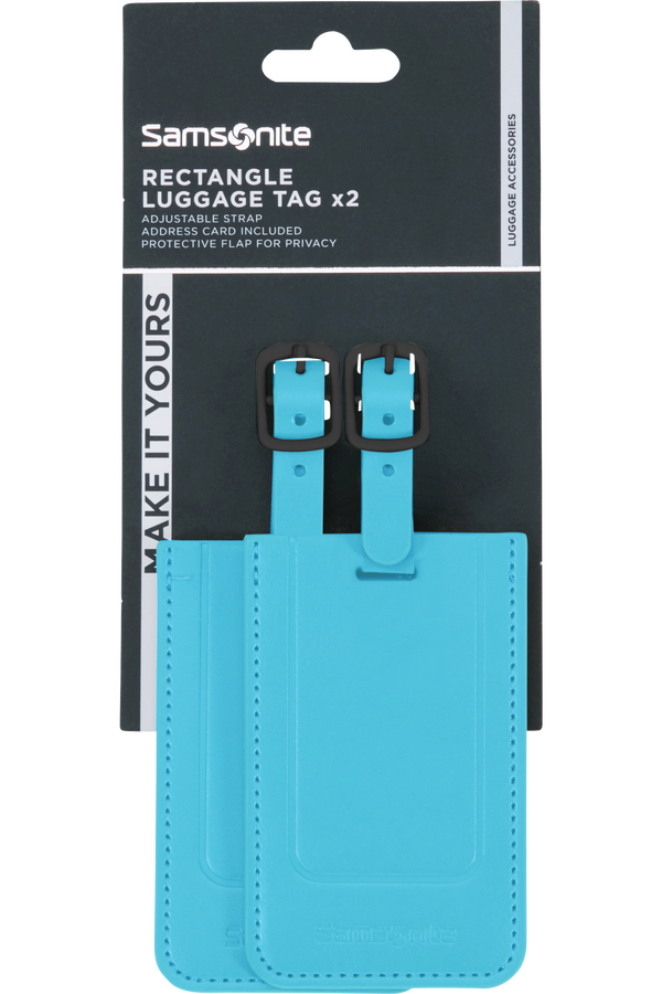 Samsonite Ta Revolution Rectangle Luggage Tag x2  Bleu vif