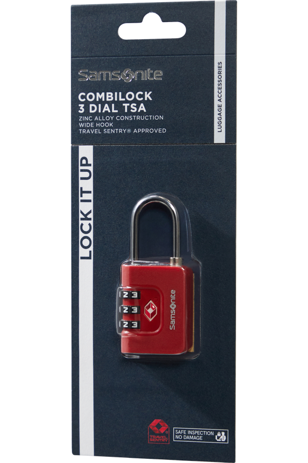 Samsonite Ta Revolution Combilock 3 dial TSA  Rouge