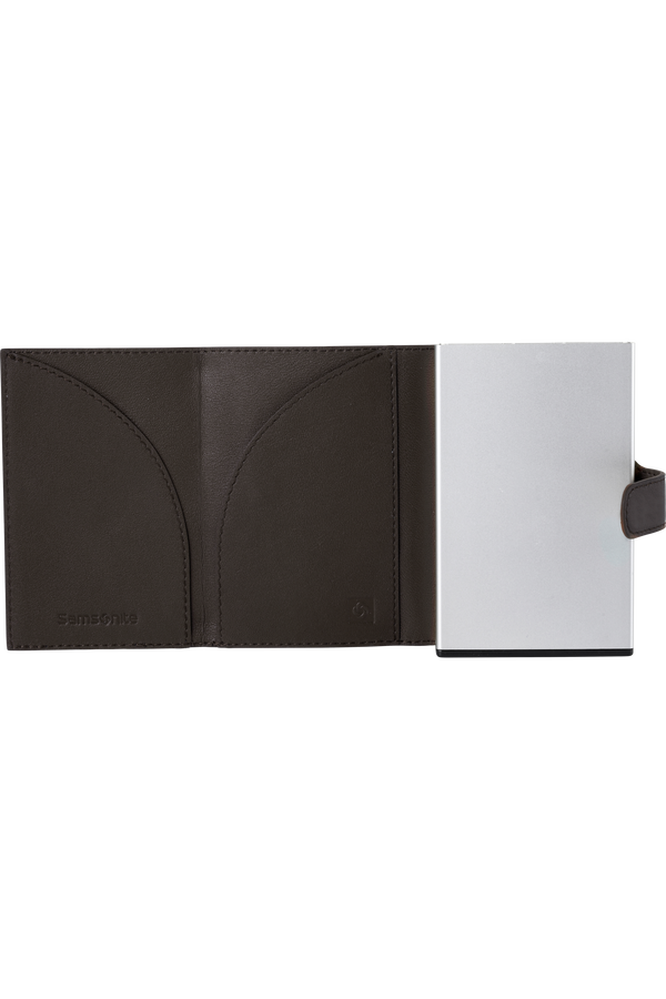 Samsonite Alu Fit 202 - Slide-up Wallet  Marron foncé