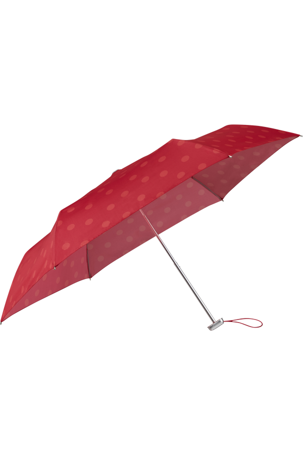 Samsonite Alu Drop S 3 Sect. Manual Flat  Sunset Red Polka Dots