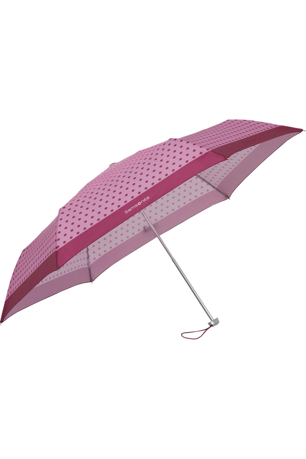 Samsonite Alu Drop S 3 Sect. Manual Flat  Purple Dots