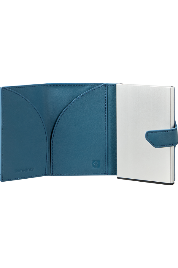 Samsonite Alu Fit Slide-up Wallet Proxis  Bleu p&eacute;trole