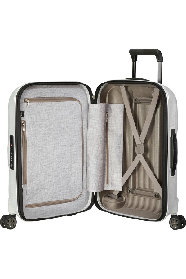 Samsonite C-Lite Spinner Expandable 55cm  Blanc cassé