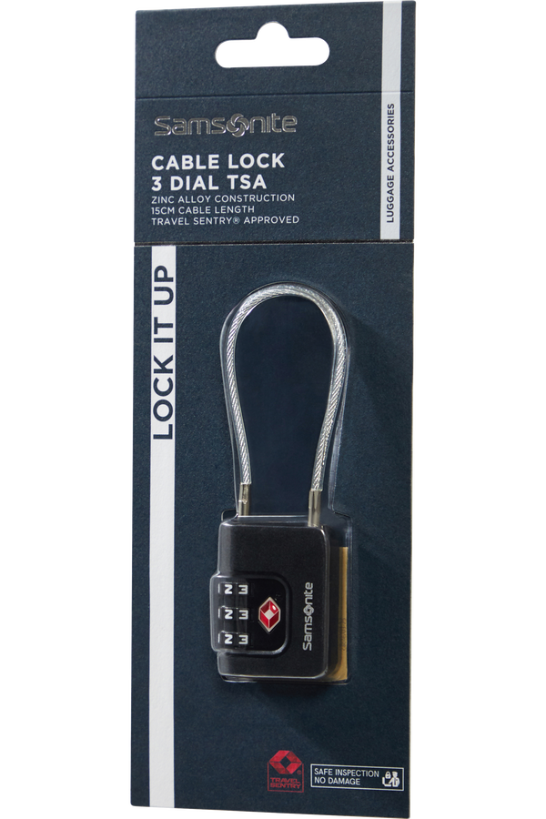 Samsonite Ta Revolution Cablelock 3 dial TSA  Noir