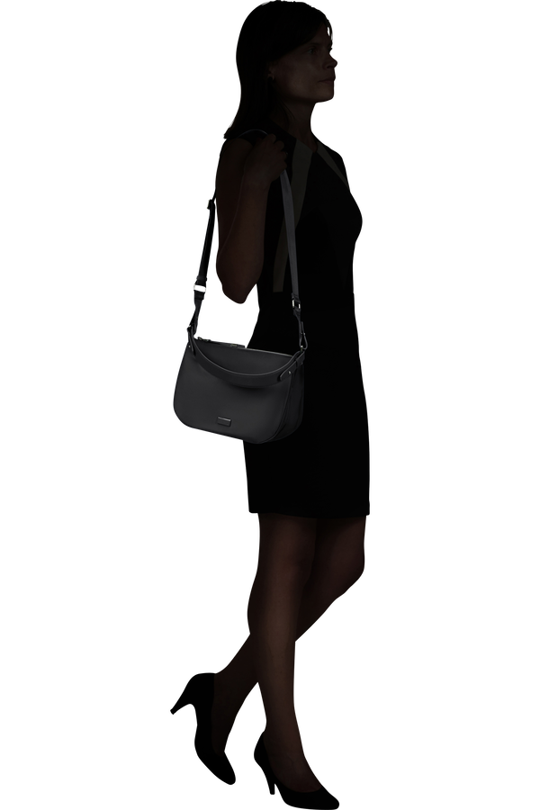 Samsonite Be-Her Hobo Bag Round 3 Compartments  Noir