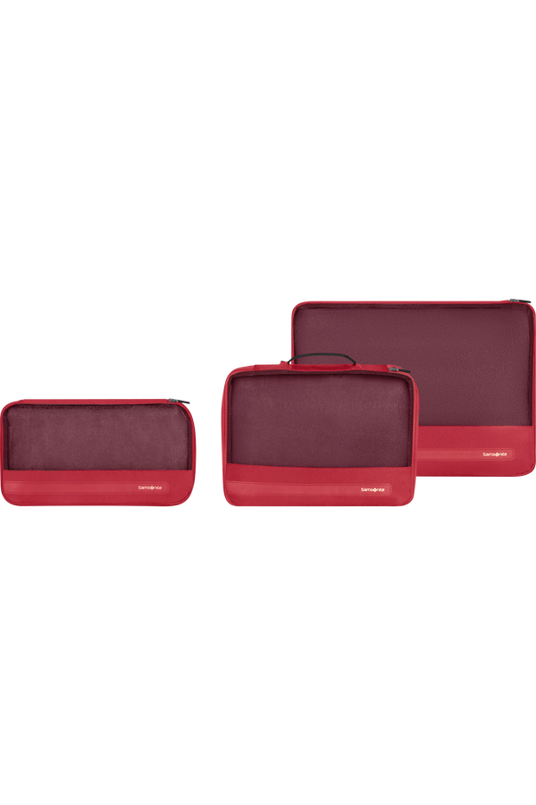 Samsonite Ta Revolution Set of 3 Packing Cubes  Rouge