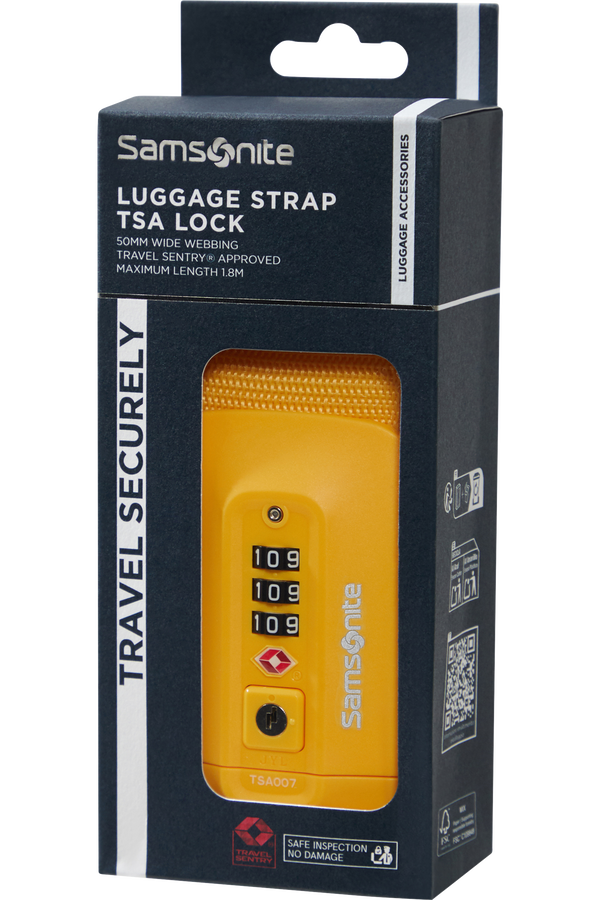 Samsonite Ta Revolution Luggage Strap/TSA Lock  Jaune