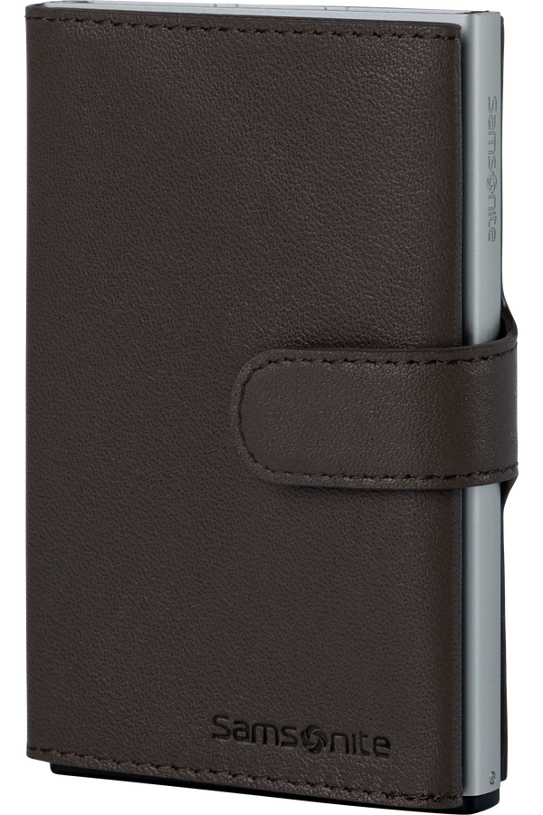 Samsonite Alu Fit 202 - Slide-up Wallet  Marron foncé