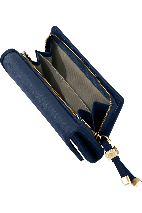 Samsonite Karissa Slg Wallet 12CC+ZIP EXT M  Bleu foncé